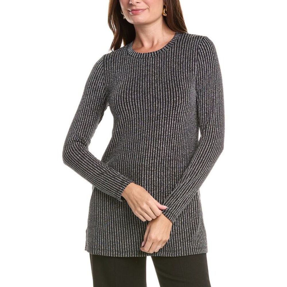 Johnny Was Womens  Jenna Metallic Tunic, Gray